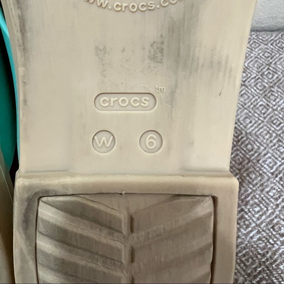 Crocs Women’s Tulum Thong Flip Flops Sz 6 Mint Green Sandals Casual Comfy - Picture 5 of 6